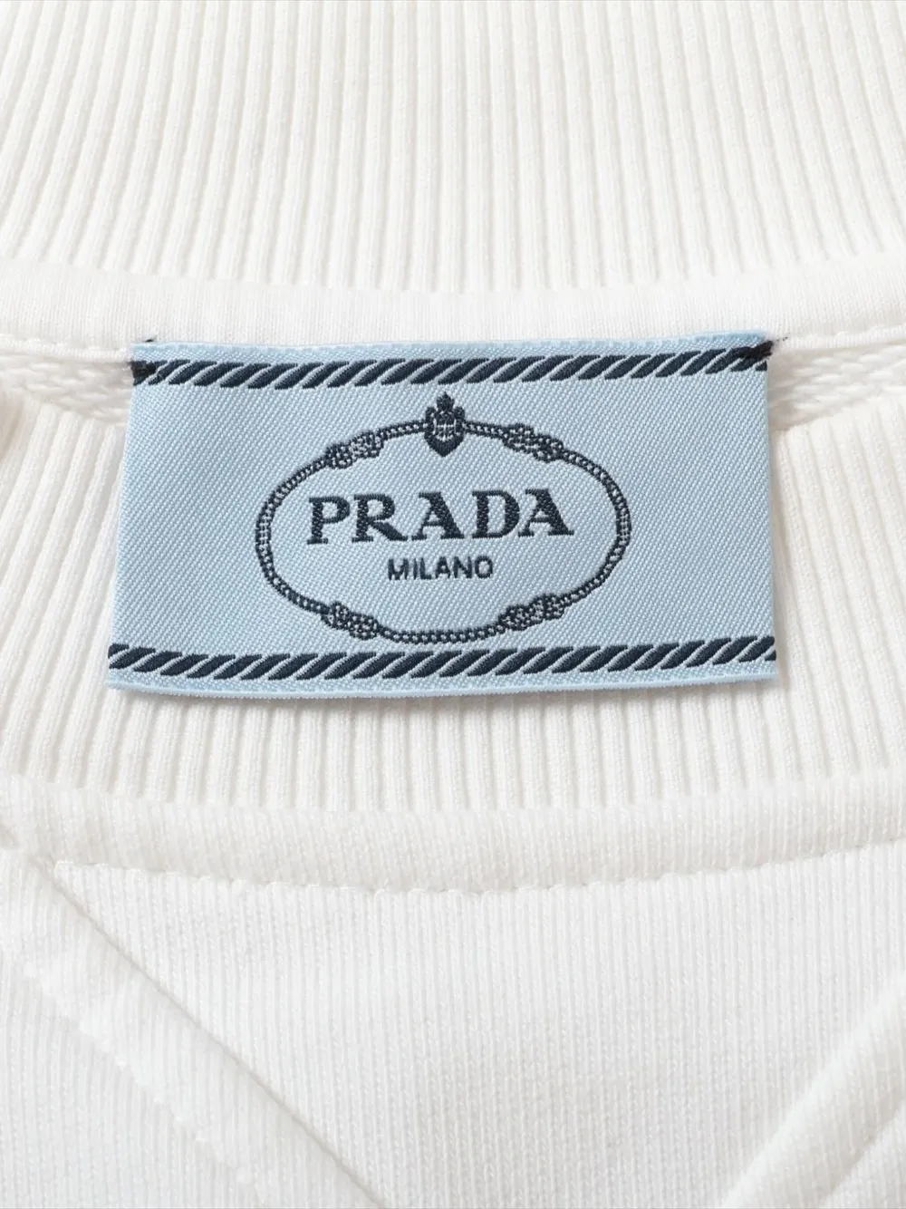 Pre-owned Prada 2021 Logo-pirint Sweatshirt In White