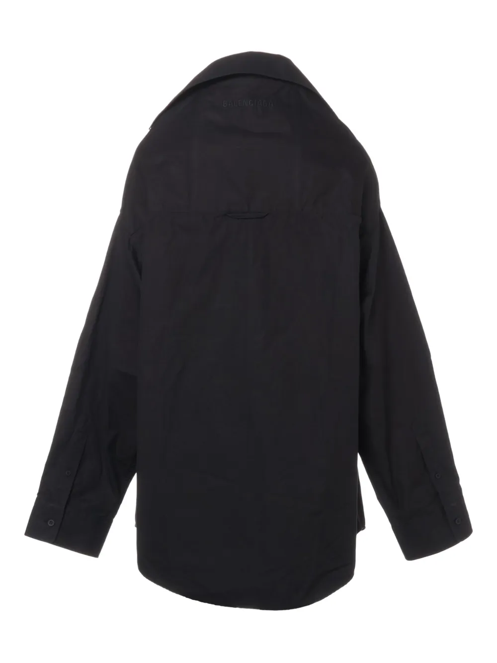 Pre-owned Balenciaga 2022 Fifted-collar Shirt In Black