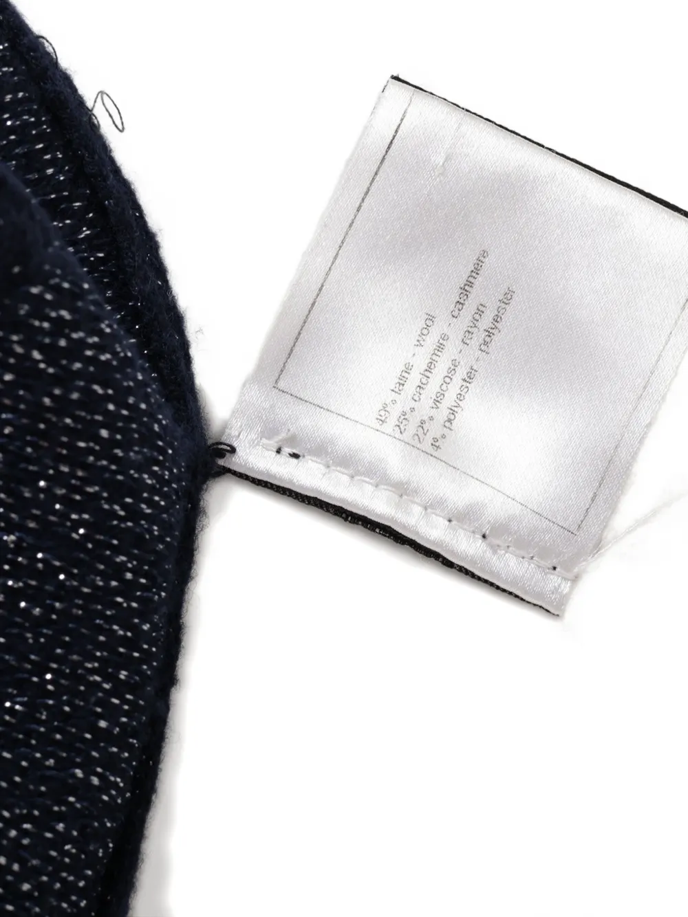 Pre-owned Chanel 2009 Sparkle Short-sleeve Knitted Top In Blue