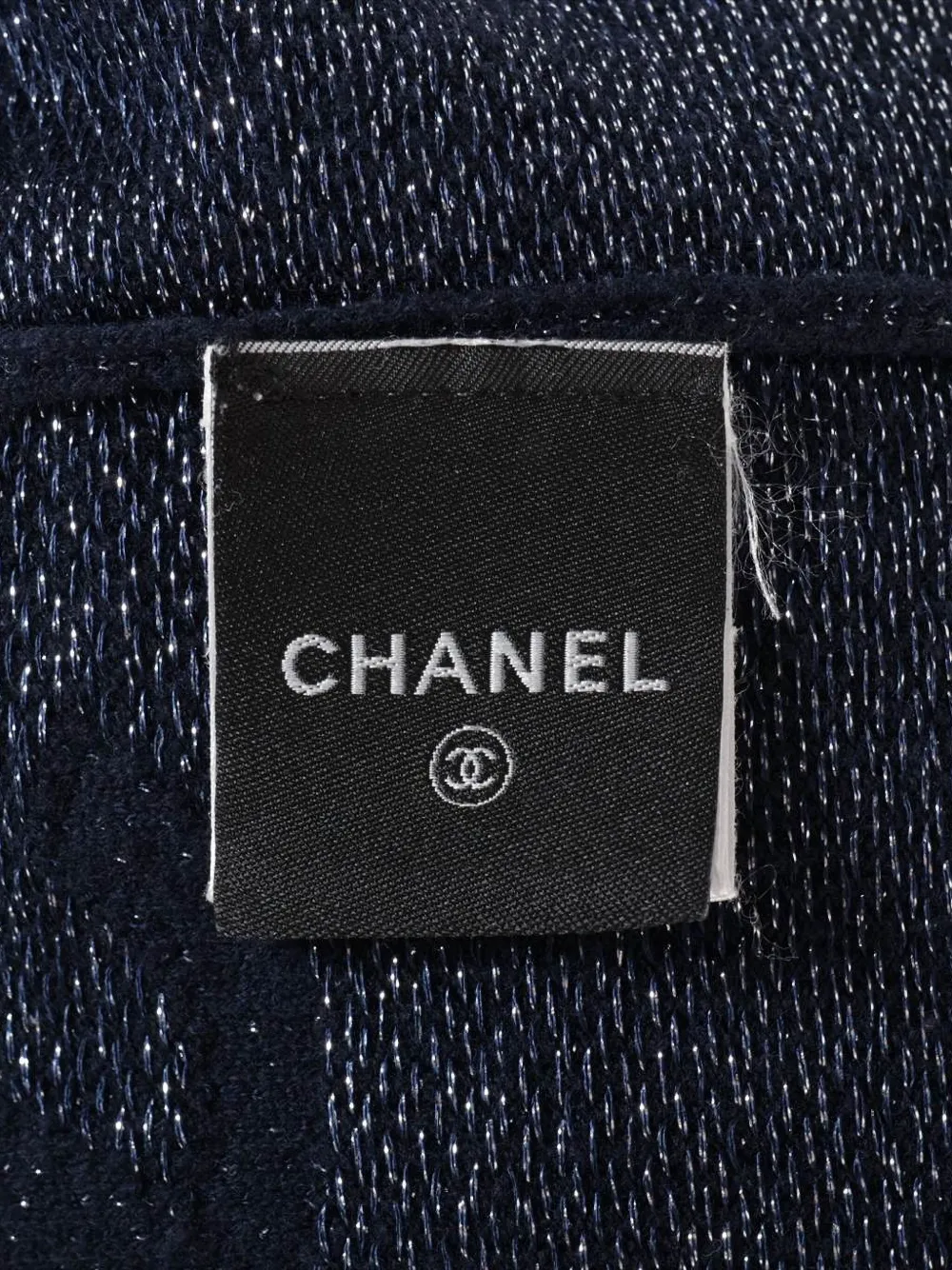 Pre-owned Chanel 2009 Sparkle Short-sleeve Knitted Top In Blue