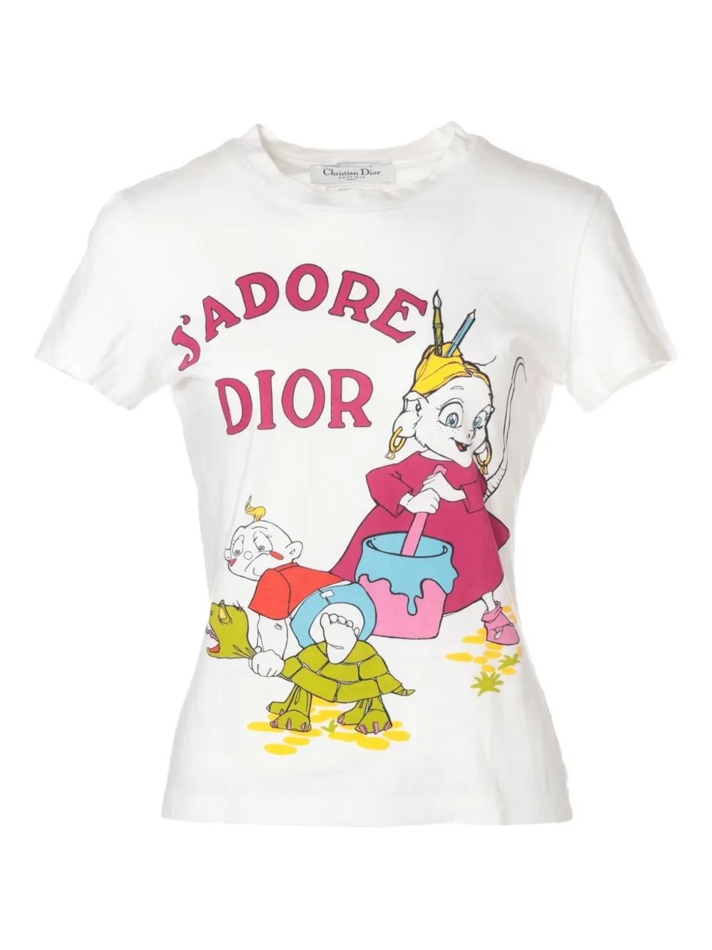 Christian Dior Pre-Owned 2002 J'Adore Dior グラフィック Tシャツ - ホワイト Christian Dior Pre-Owned 2002 J'Adore Dior グラフィック Tシャツ - ホワイト