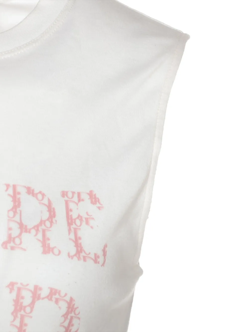 Pre-owned Dior J'adore  Sleeveless T-shirt In White