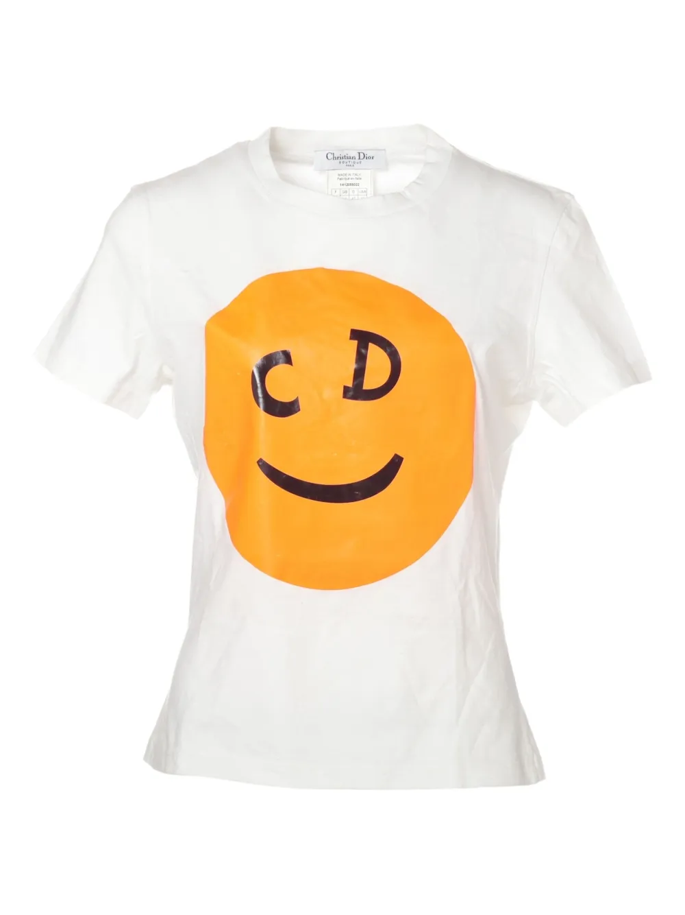 Christian Dior Pre-Owned 2001 スマイリーフェイス Tシャツ - ホワイト Christian Dior Pre-Owned 2001 スマイリーフェイス Tシャツ - ホワイト