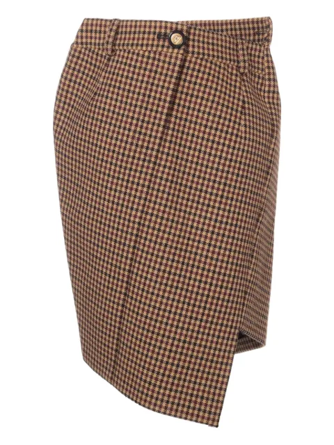 Balenciaga Pre-Owned houndstooth asymmetric skirt