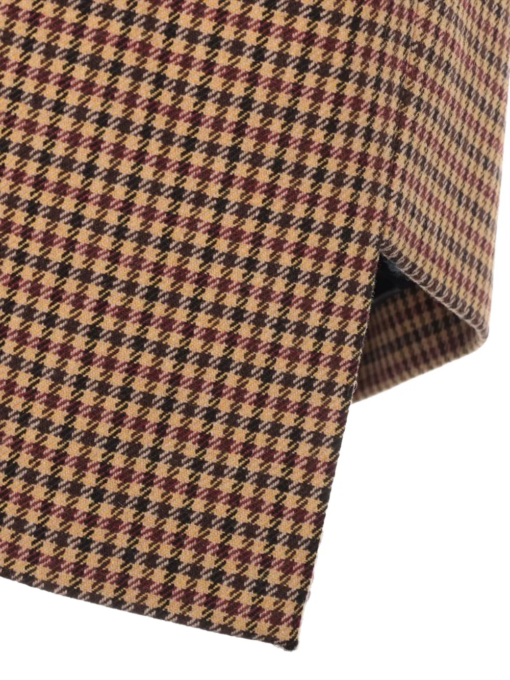 Pre-owned Balenciaga Houndstooth Asymmetric Skirt In Neutral