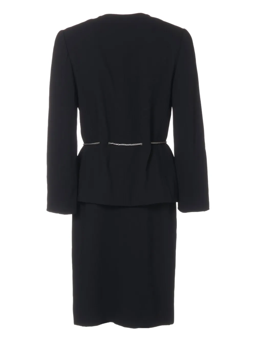 CHANEL Pre-Owned Wollen midi-jurk - Zwart