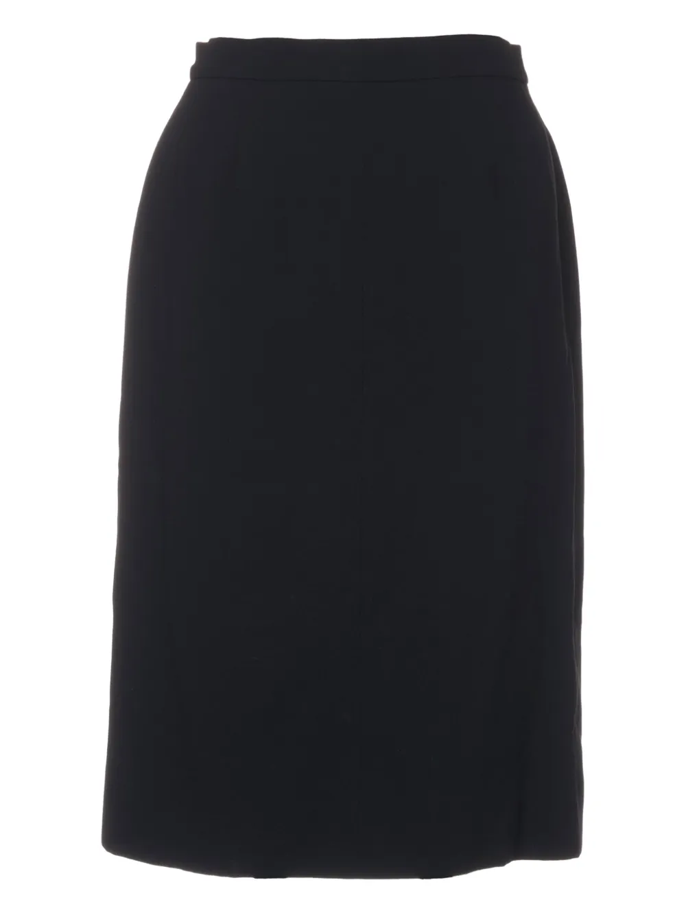 Pre-owned Chanel Wool Midi Dress In Black