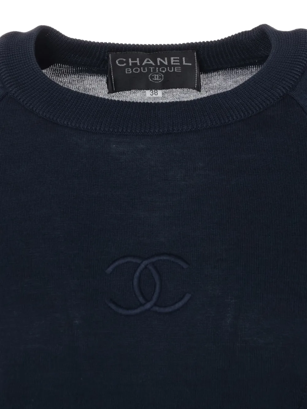 Pre-owned Chanel 1990s Cc Mark Short-sleeve Shirt In Blue