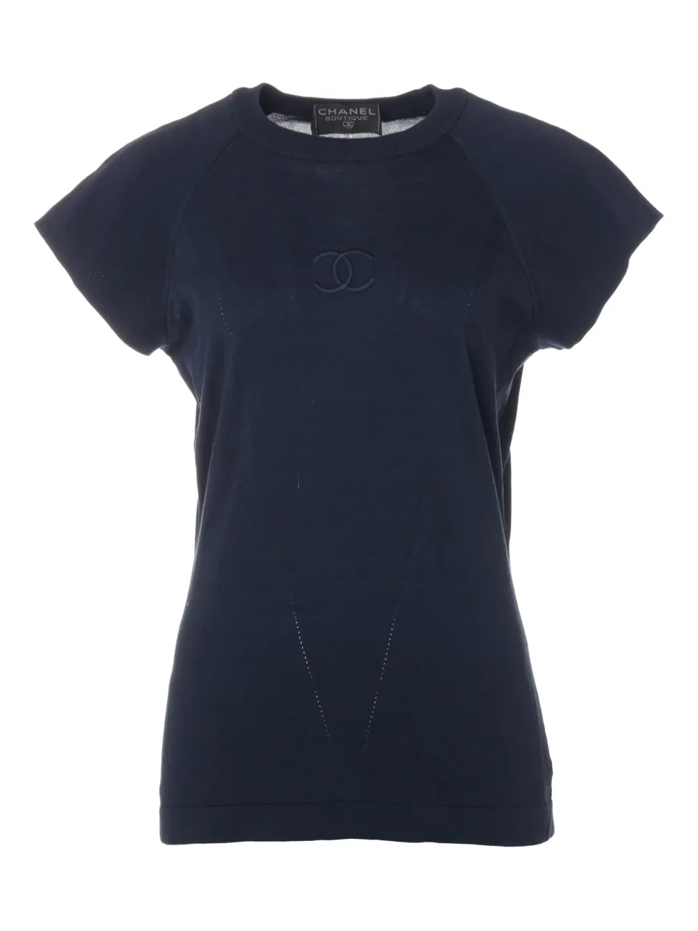 CHANEL Pre-Owned 1990s CC Mark short-sleeve shirt | Blue | Image 1
