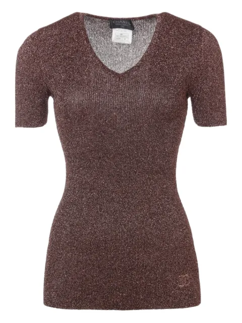 CHANEL Pre-Owned 1996 metallic knit top