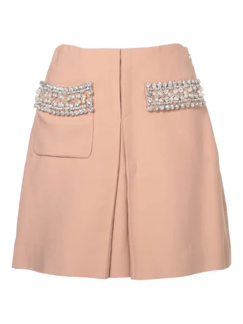 Miu Miu Pre-Owned 2014 crystal-embellished skirt