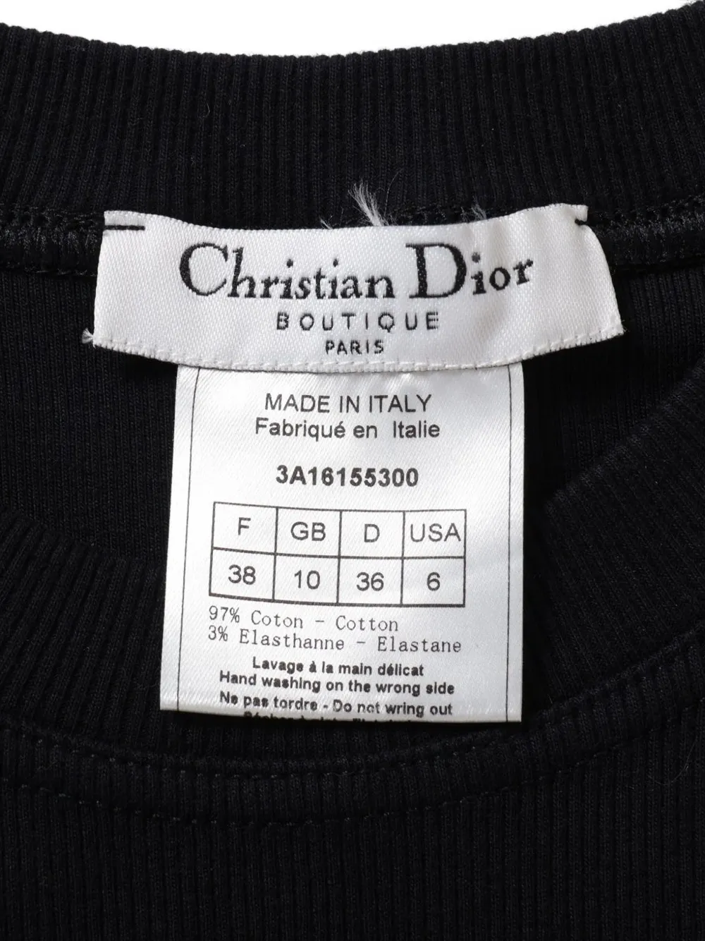Pre-owned Dior J'adore  Sleeveless Shirt In Black