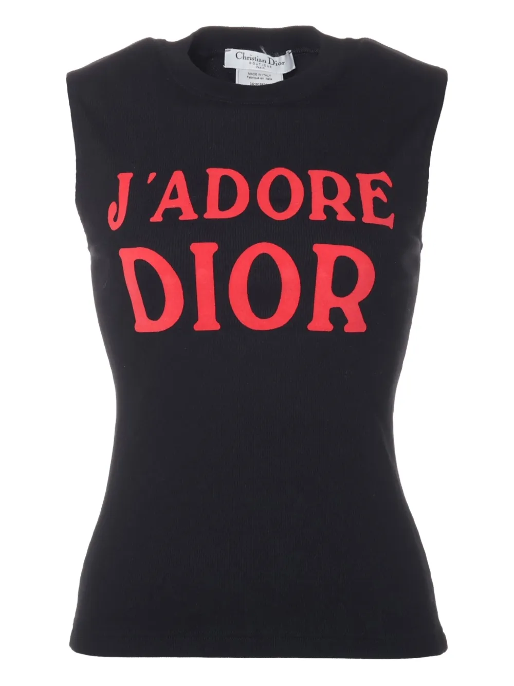 Christian Dior Pre-Owned J'Adore Dior ノースリーブシャツ - ブラック Christian Dior Pre-Owned J'Adore Dior ノースリーブシャツ - ブラック