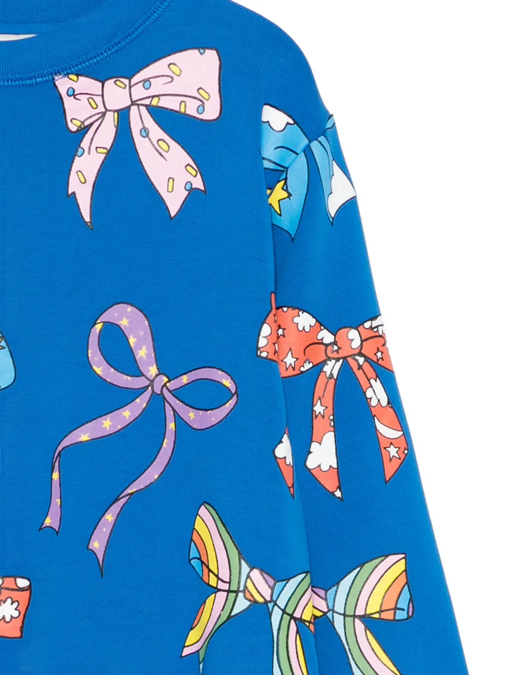 Stella McCartney Kids Sweater met strikprint Blauw