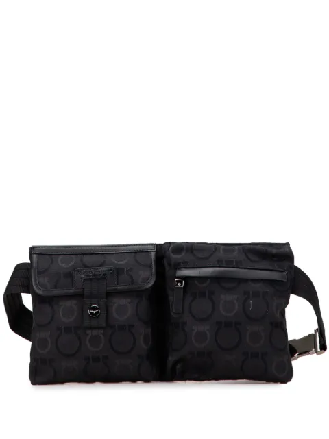 Ferragamo Pre-Owned 2022 Gancini Canvas belt bag