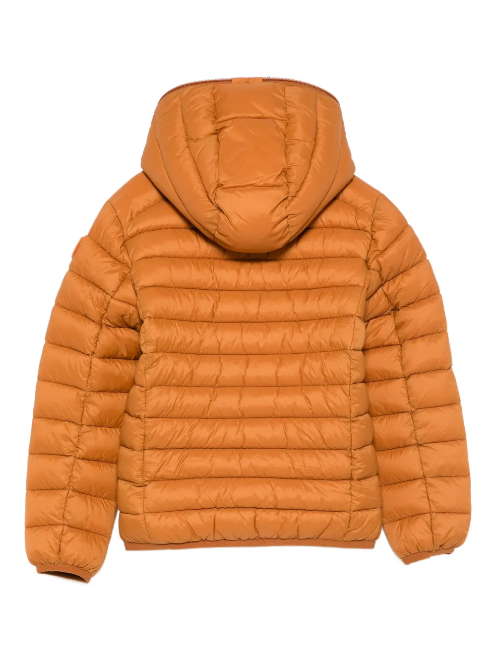 Save The Duck Hooded Quilted Jacket In Orange
