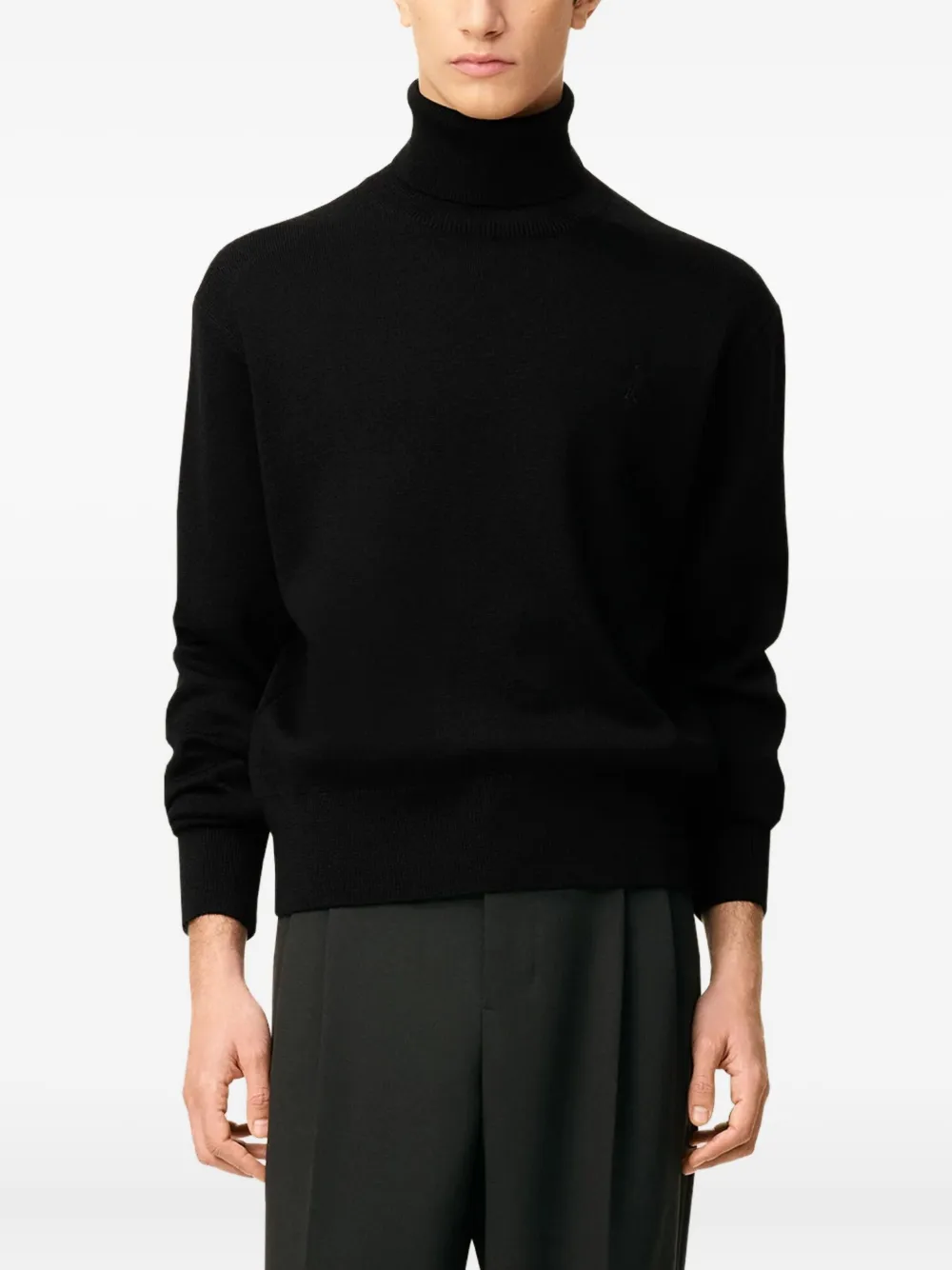 AMI Paris Coltrui met Ami de Coeur-borduurwerk Zwart