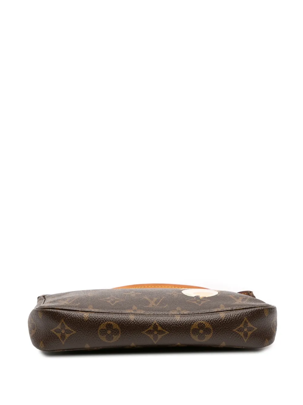 Pre-owned Louis Vuitton 2004 Takashi Murakami Monogram Panda Pochette Accessoires Shoulder Bag In Brown