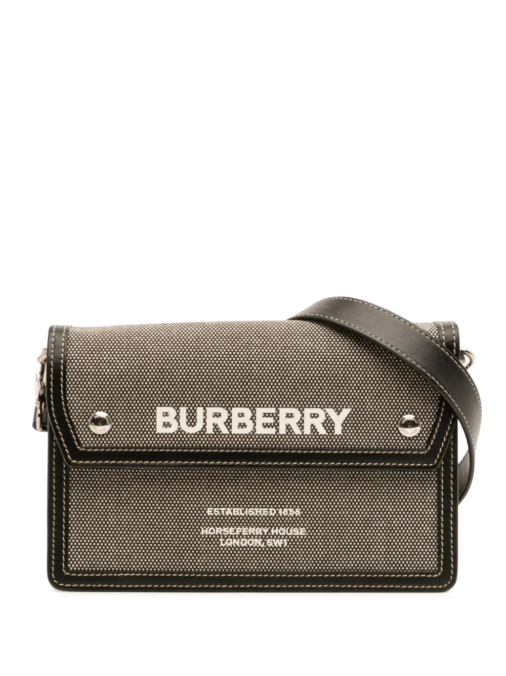 Burberry Pre-Owned 2016-2025 Canvas Horseferry Note crossbody bag | Grey | Image 1