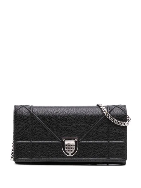 Christian Dior Pre-Owned شنطة كروس 'ديوراما كروسير' بجلد محبب وتصميم محفظة وسلسلة 2017