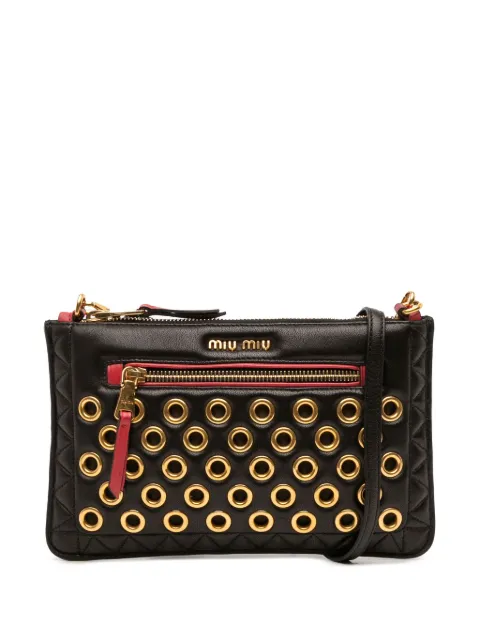 Miu Miu Pre-Owned 2010-2025 Grommet Leather crossbody bag