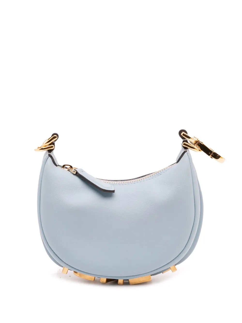 Fendi Pre-Owned 2010-2025 ナノ レザー フェンディグラフィ ホーボーバッグ - ブルー Fendi Pre-Owned 2010-2025 ナノ レザー フェンディグラフィ ホーボーバッグ - ブルー