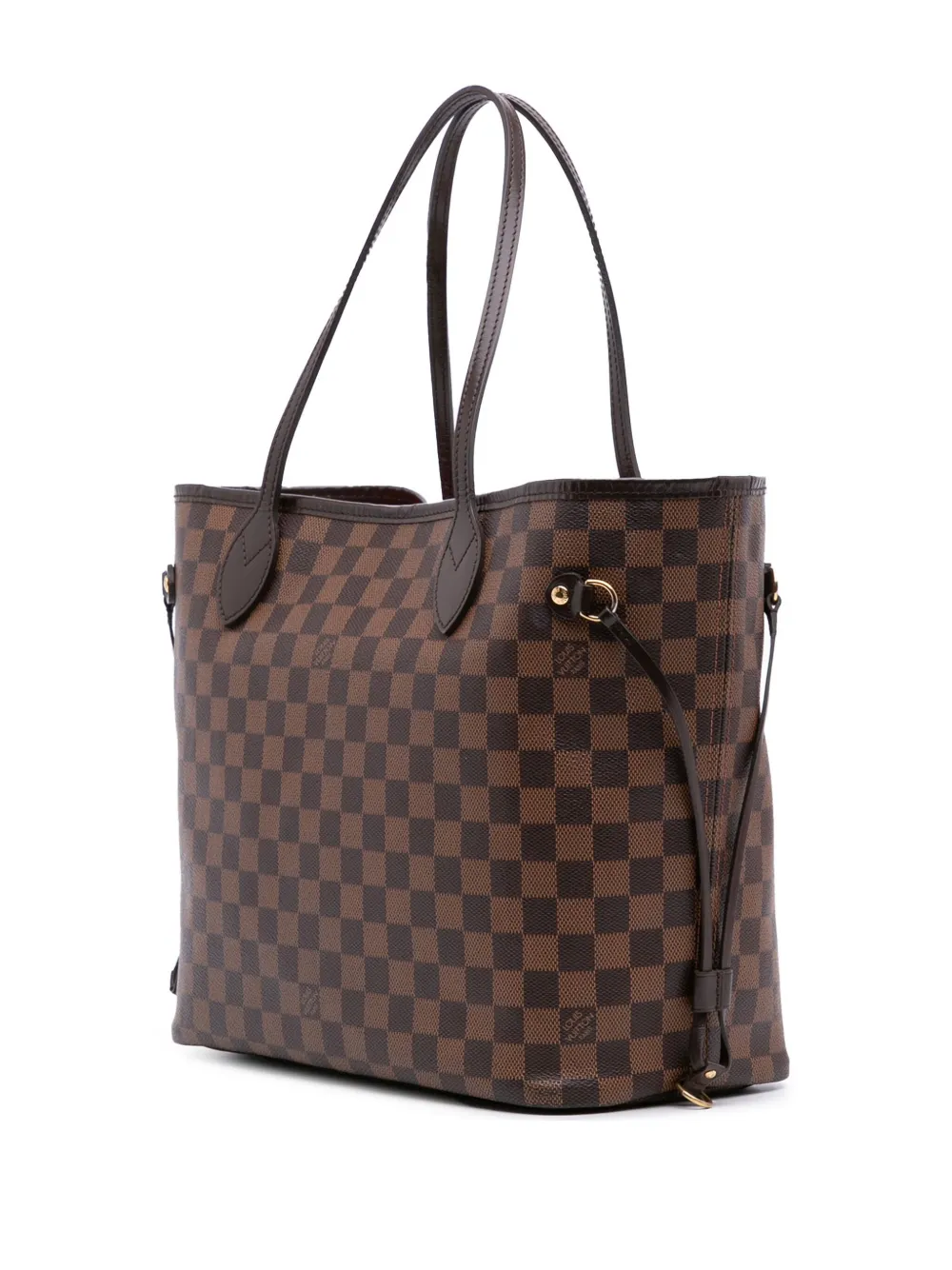 Pre-owned Louis Vuitton 2015 Damier Ebene Neverfull Mm Tote Bag In Brown