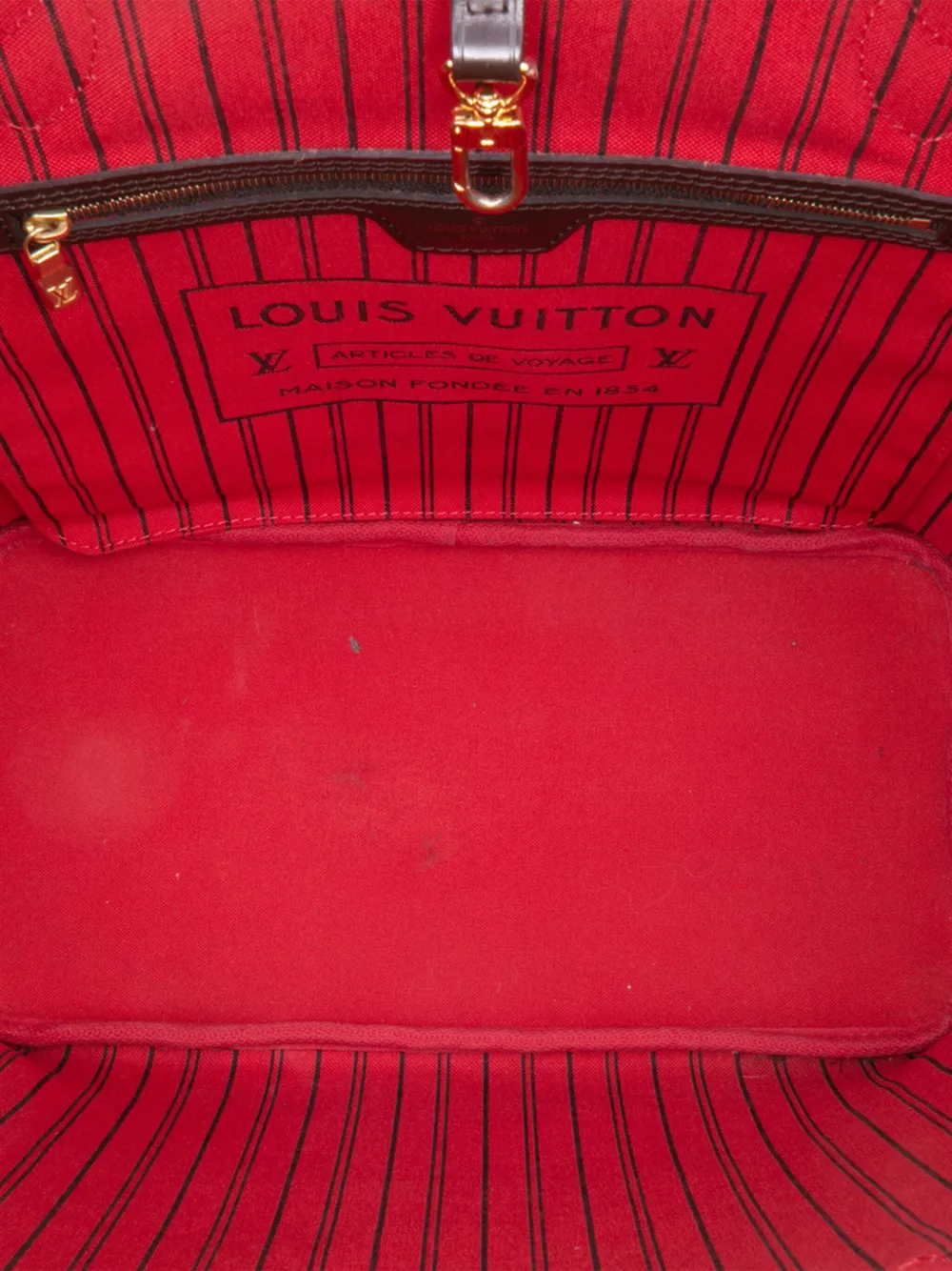 Pre-owned Louis Vuitton 2015 Damier Ebene Neverfull Mm Tote Bag In Brown