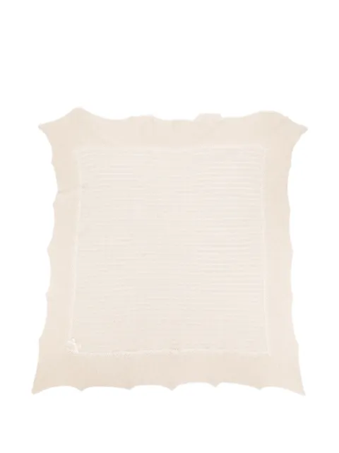 Paz Rodriguez lace-trimmed knitted blanket