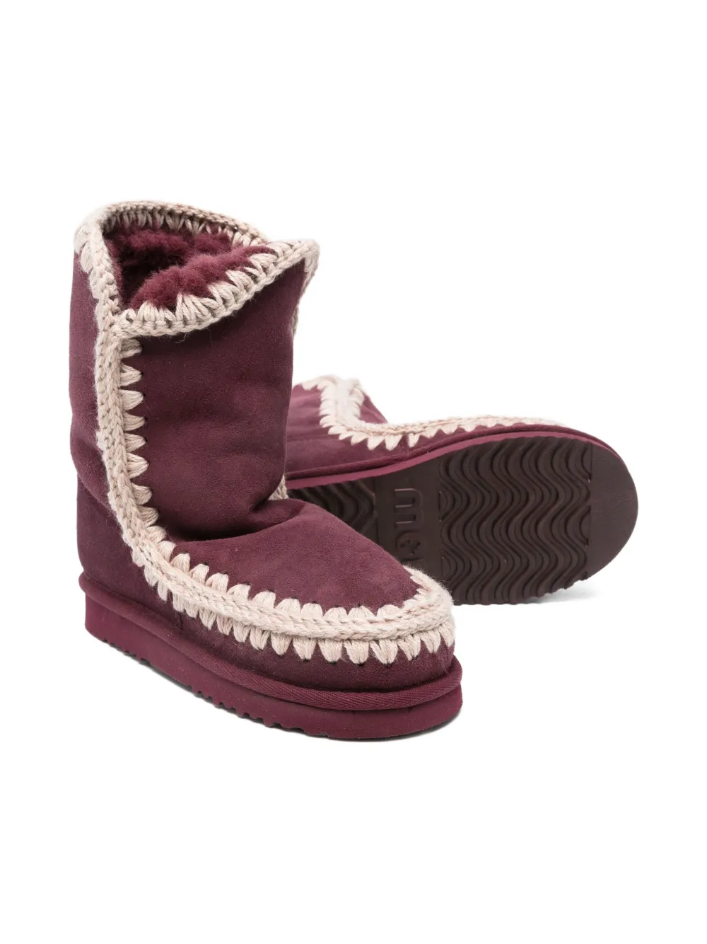 Mou Kids Eskimo crochet-trimmed suede boots | Ankle Boots | Image 2