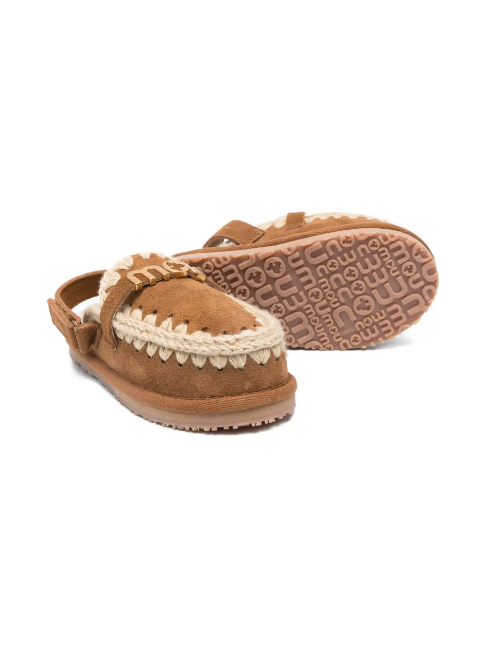 Mou Kids suede slippers - Bruin