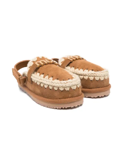 Mou Kids suede slippers