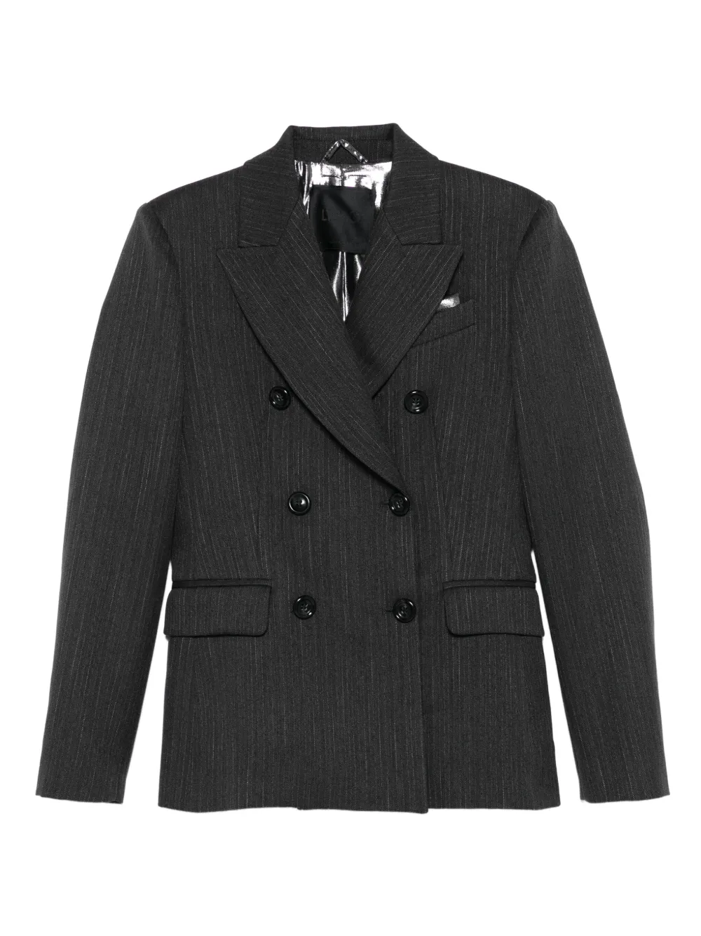 LIU JO pinstripe double-breasted blazer | Grey | Image 1
