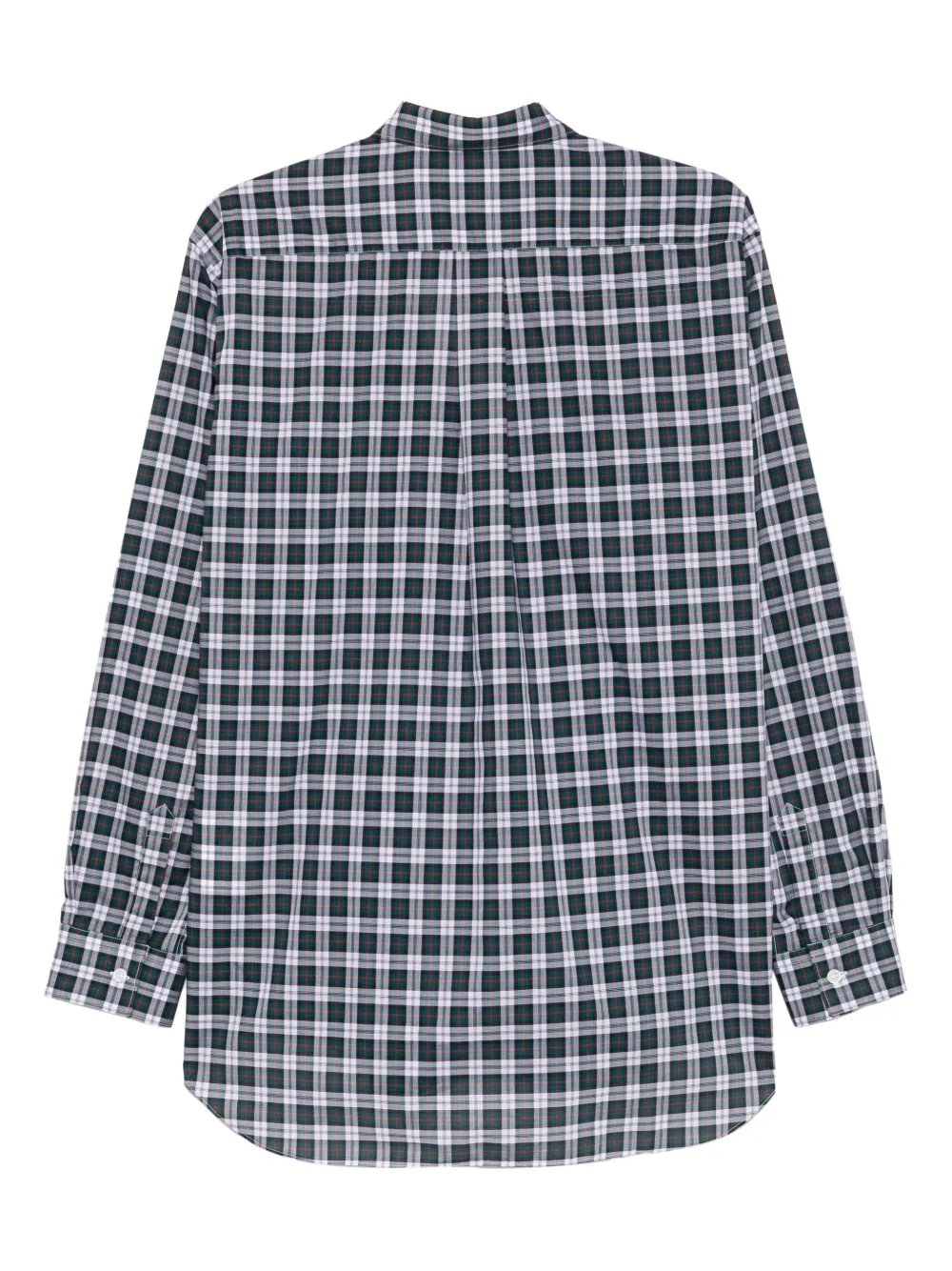 Comme Des Garçons Geruit overhemd met zak - Groen