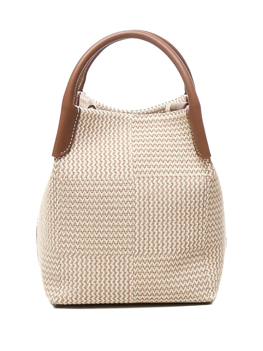 Loro Piana mini woven leather-trimmed tote bag | Image 2