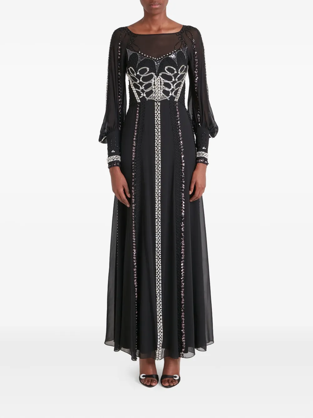 Temperley London Sofia avondjurk - Zwart