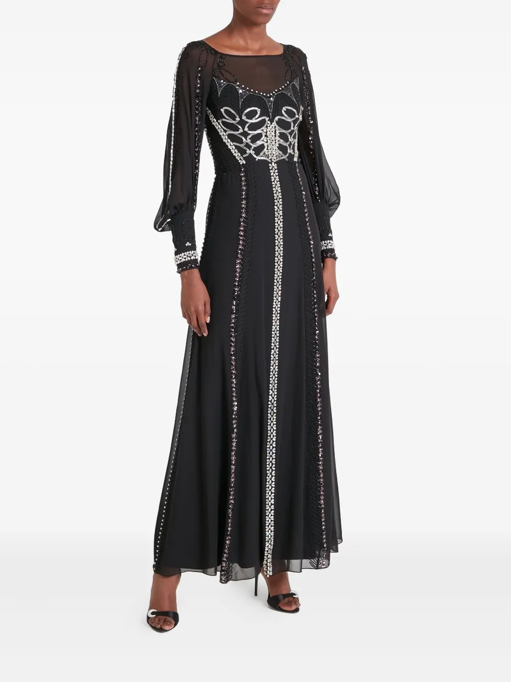 Temperley London Sofia Gown Dress In Black