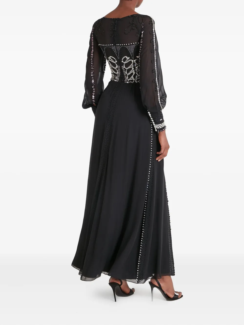 Temperley London Sofia Gown Dress In Black