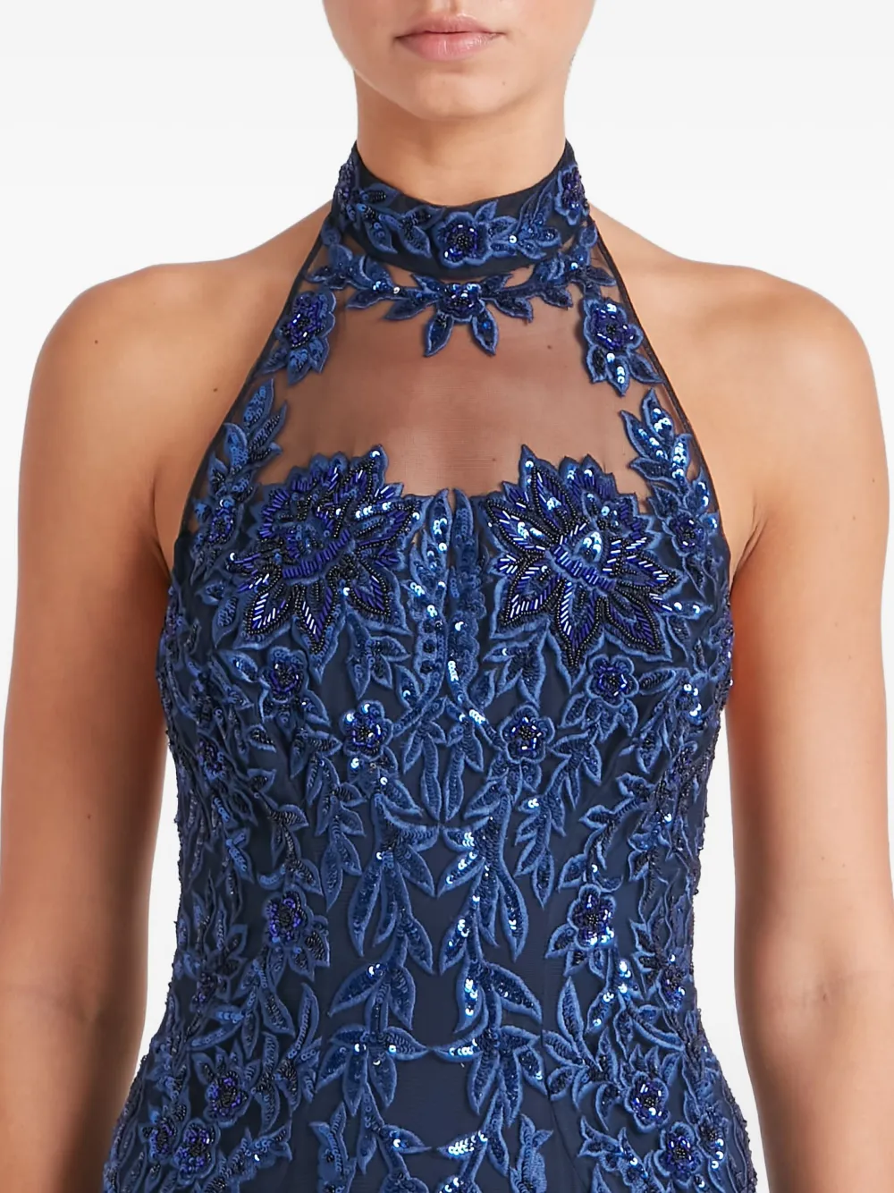 Temperley London Genevieve avondjurk Blauw