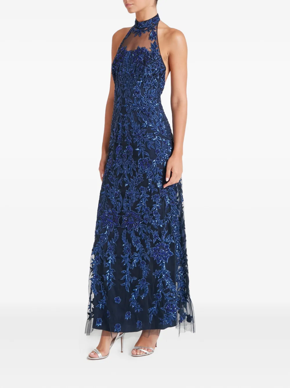 Temperley London Genevieve avondjurk Blauw