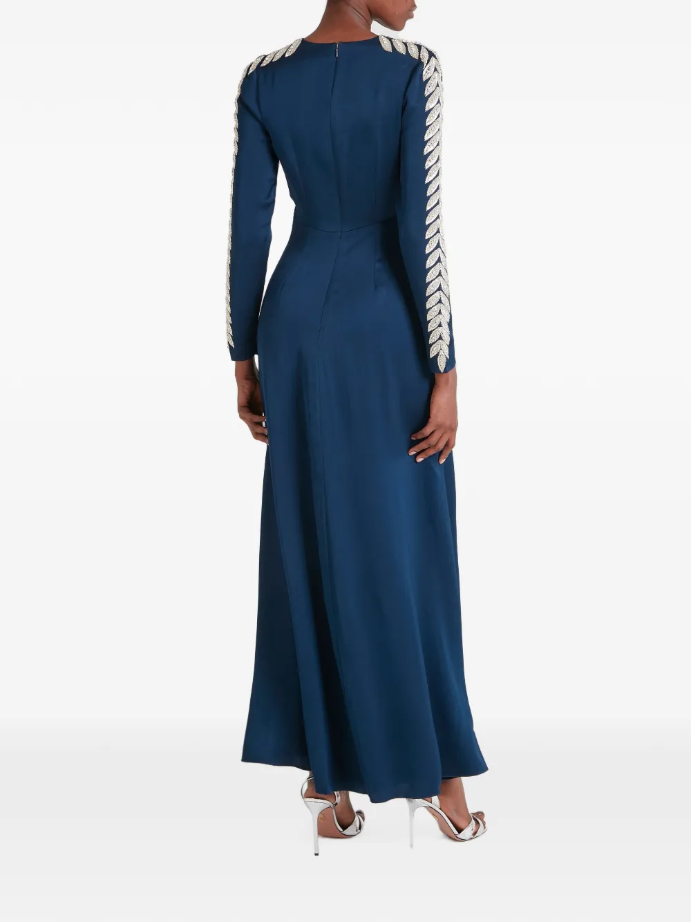 Temperley London Vine maxi-jurk met lange mouwen Blauw