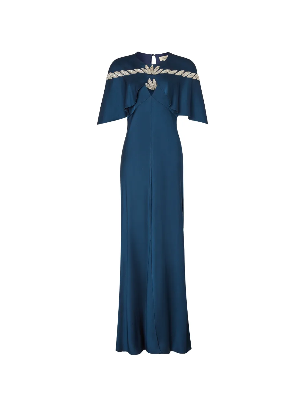 Temperley London Vine cape gown embellished maxi dress - Blue