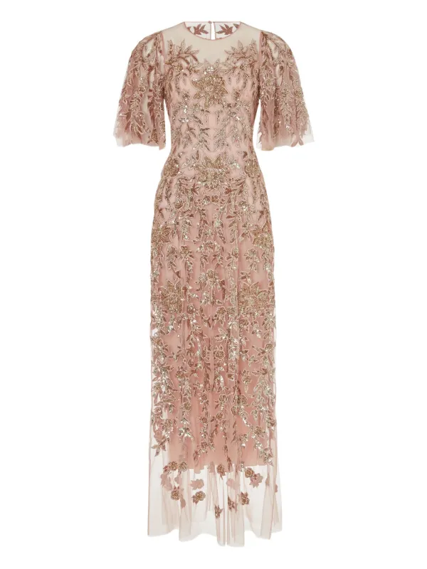 open lace back dress Temperley London - Sofia Sleeved Dress - Powder Pink main image 0