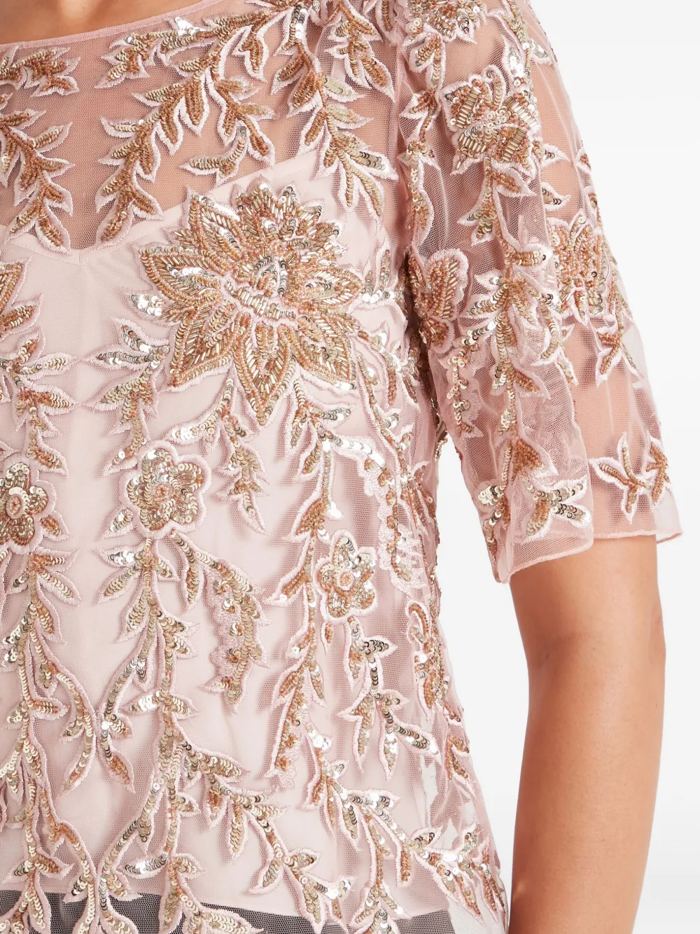 Temperley London Genevieve top met bloemenprint Roze
