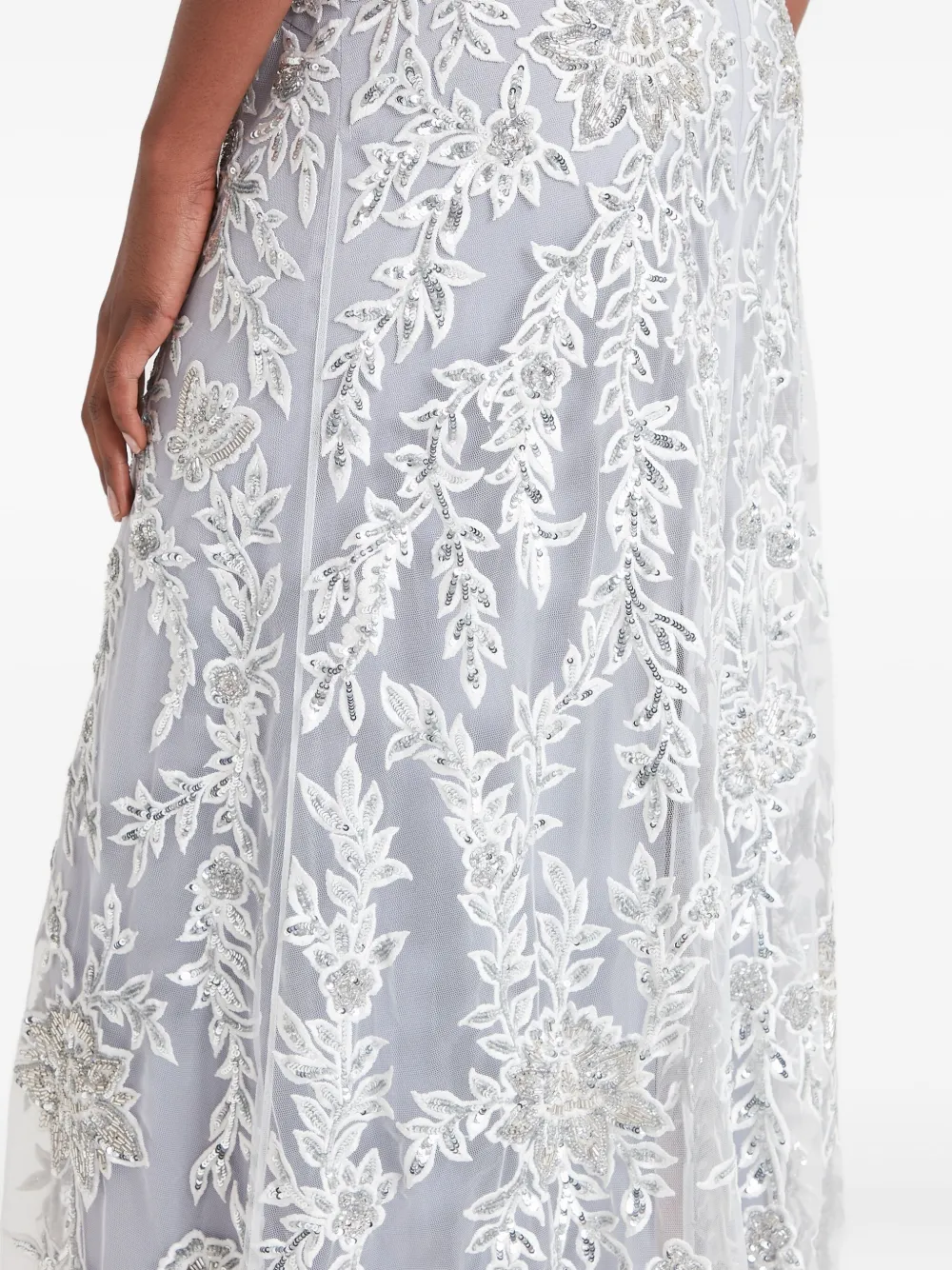 Temperley London Genevieve Gown Dress In Gray