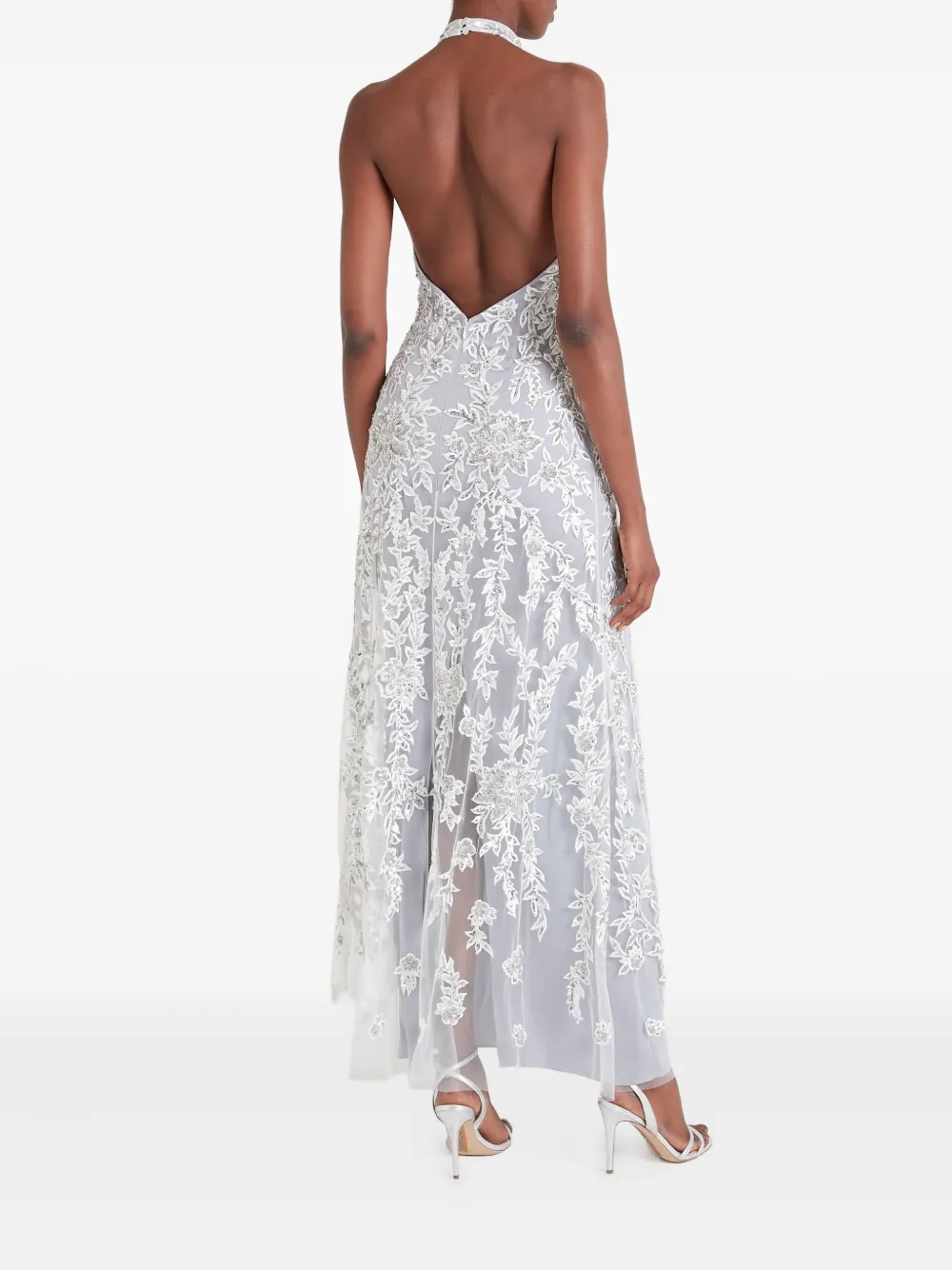 Temperley London Genevieve Gown Dress In Gray