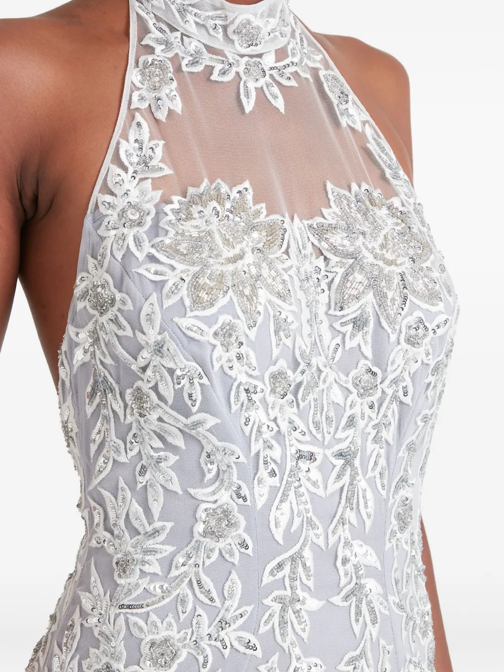 Temperley London Genevieve Gown Dress In Gray