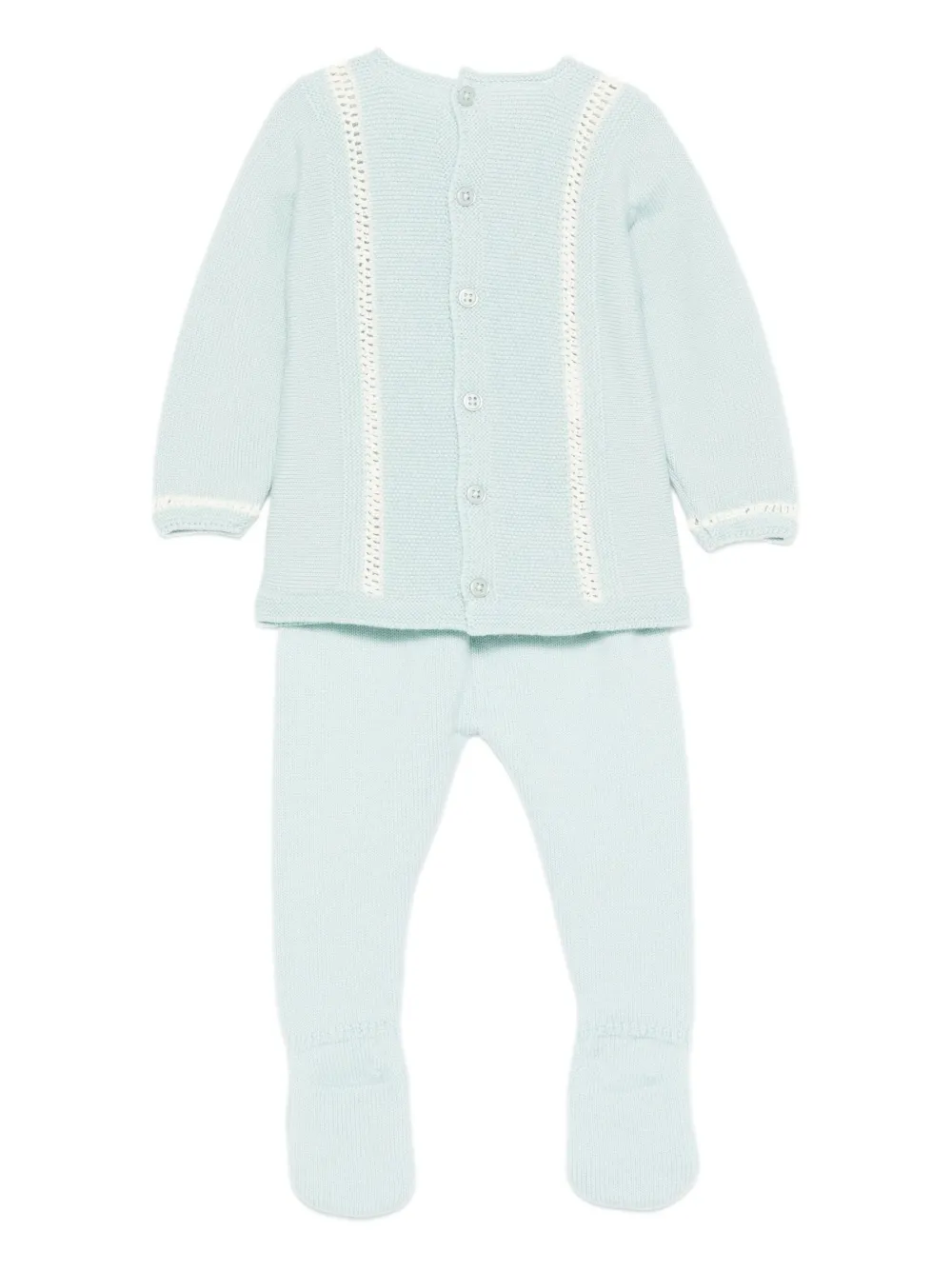 Paz Rodriguez cable-knit buttoned babygrow set | Babygrow Sets | Image 2