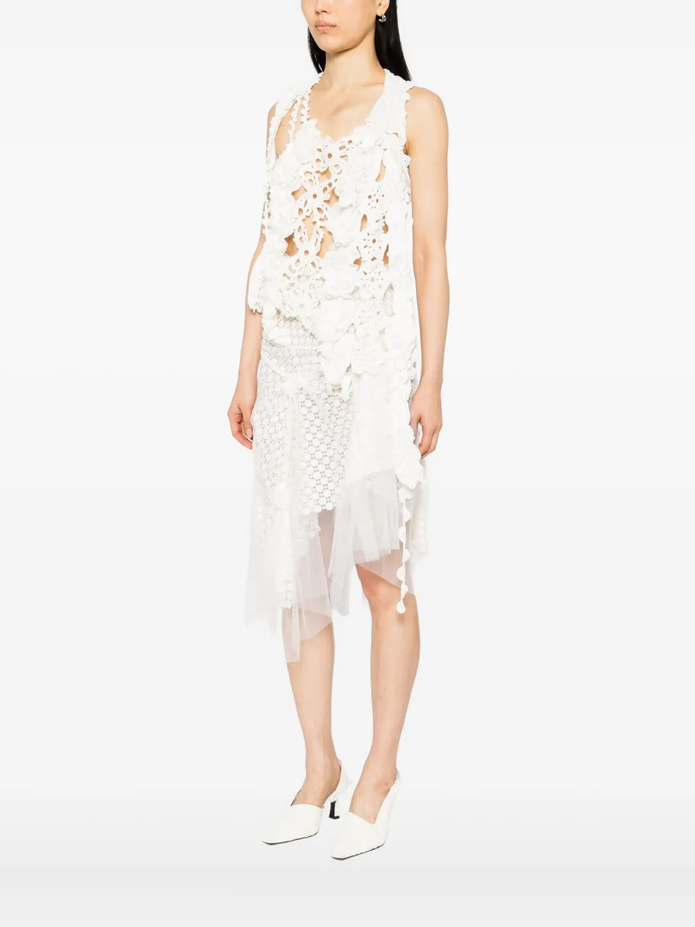  Róisín Pierce Floral-embroidered Top - White 