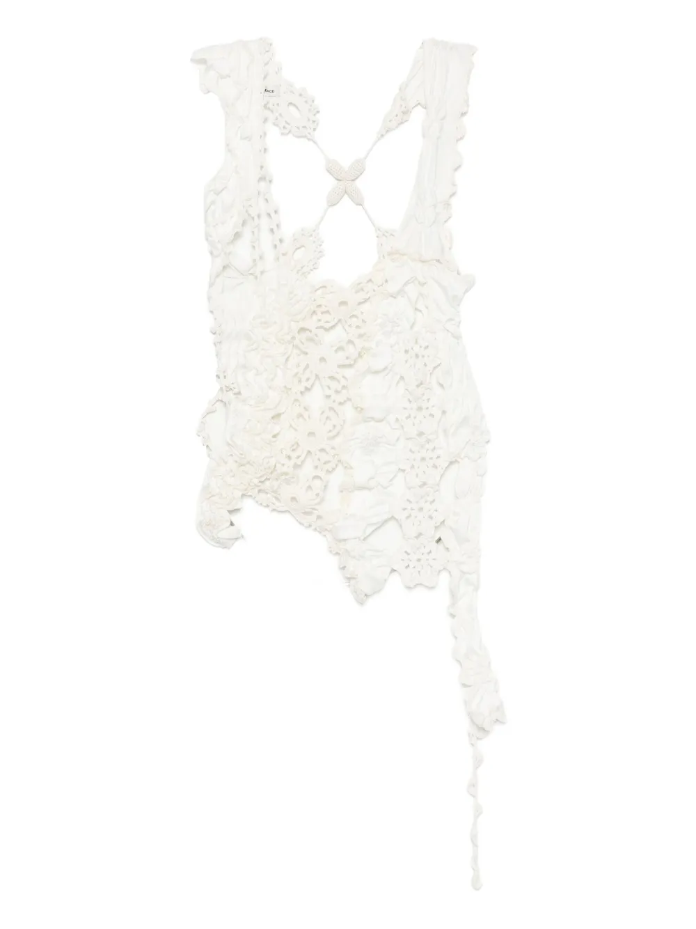 RÓISÍN PIERCE Top con ricamo a fiori - Bianco